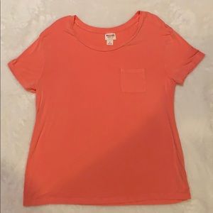Coral Pocket Tee